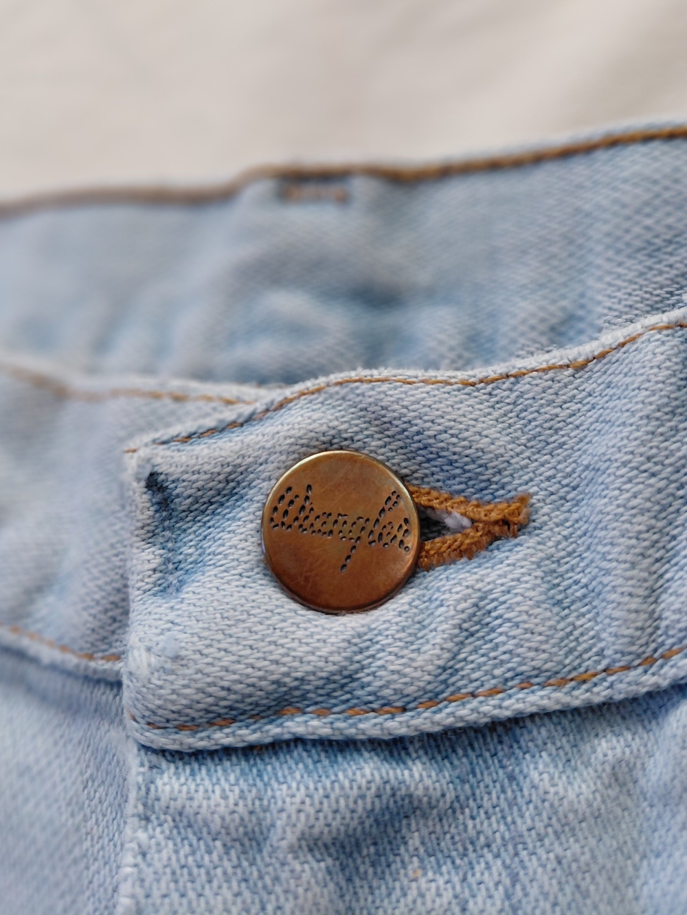 Rare Vintage 1970s Wrangler Light Wash Straight Bootcut Jeans 28 - Picture 9 of 14